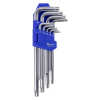 Ключи TORX, набор 9 штук, T10-T50, с отверстием, удлиненные, CR-V сталь, Smartbuy PRO TOOLS