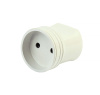 Штепсельное гнездо Smartbuy, без заземления белое 10А 250В 