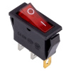 Выключатель клавишный 250В 6А (4с) ON-OFF красный  с подсветкой (SBE-06-S34r-rp)