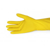 Перчатки хозяйственные латексные с ХЛОП.НАПЫЛЕНИЕМ, размер S//Китай