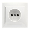Розетка 1-местная без заземления 10А белая, керамика Венера (SBE-01w-10-S1-N-c)/200