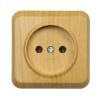 Розетка 1-местная 10А без заземления светлое дерево Юпитер (SBE-03lw-10-S1-N)