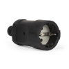 Штепсельное гнездо Smartbuy, с заземлением черное ПВХ 16A 250B (SBE-16-S03-bz)