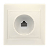 Розетка компьютерная RJ-45 1-местная бежевая Венера (SBE-01i-S1-RJ)