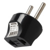 Адаптер-переходник на евро вилку Smartbuy черный 16А 250В (SBE-16-S07-b)