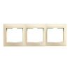 Рамка 3-местная горизонтальная бежевая Венера (SBE-01i-00-FR-3)