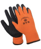 Перчатки полиэстеровые ОРАНЖЕВЫЕ с лат покр., 10кл. вязки, с внутр. ворс подкладкой