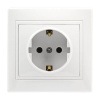 Розетка 1-местная с заземлением 16А белая Венера (SBE-01w-16-S1-Z)