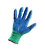 Перчатки нейлоновые с нитриловым покрытием зелено-синие РФ