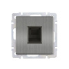 Розетка компьютерная RJ-45 серый никель Нептун (SBE-05gn-S1-RJ)