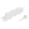 Удлинитель New, 3 гнезда 3 метра 10А/2,2кВт без заземления ПВС 2х1,0 мм² (SBE-10-3-03m-N)/50;
