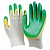 Перчатки х/б 13кл с двойным латекс. покр. зеленые трикотажные  утепленные