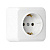 Розетка 1-местная 16А с заземлением белая Юпитер (SBE-03w-16-S1-Z)