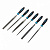 Набор надфилей d4x160мм, 6 шт, пласт. ручка, кейс, Smartbuy tools