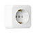 Розетка 1-местная 16А с заземлением белая с защ. штор. Юпитер (SBE-03w-16-S1-1Z)