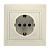 Розетка 1-местная с заземлением 16А бежевая Венера (SBE-01i-16-S1-Z-c)