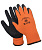 Перчатки полиэстеровые ОРАНЖЕВЫЕ с лат покр., 10кл. вязки, с внутр. ворс подкладкой