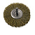 Щетка дисковая латунная со стержнем для дрели 75 мм /FASTER TOOLS